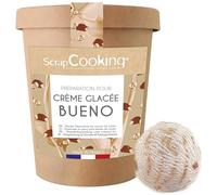ScrapCooking - Préparation pour Crème Glacée « Bueno » 195 g - Mix en Poudre pour faire ses Glaces Maison - Cuisine Pâtisserie - Noisettes - Fabriqué en France - 8570