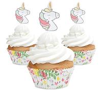 24 Caissettes + 24 cake toppers ''Licorne''