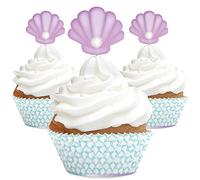 Scrapcooking - Set 24 Caissettes & Toppers pour Cupcakes - Thème Sirène - Décorations pour Pâtisseries, Desserts, Gâteaux, Biscuits, Anniversaires - Cake Design - 5059 Multicolore