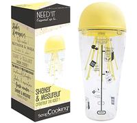 ScrapCooking - Shaker & Mesureur Need’it - Verre Doseur Gradué Pâte à Crêpes, Gaufres, Pancakes, Omelettes - en Plastique - 500ml - Jaune - 5251