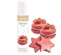 ScrapCooking - Spray Colorant de Surface Rubis 75 ml - Spray Alimentaire Rose Irisé pour faire Briller vos Pâtisseries, Biscuits, Macarons, Pâtes à Sucre, Gâteaux, Bûches - 4294