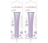 ScrapCooking - Stylo Choco Lilas - Crayon Alimentaire Pâtisserie 25 g - Stylo Décoratif Comestible Mauve Violet Pâle - Écrire & Dessiner sur Desserts, Gâteaux & Biscuits Anniversaire - 6813 (Lot de 2)