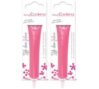 ScrapCooking - Stylo Choco Rose Fuchsia - Crayon Alimentaire Pâtisserie 25 g - Stylo Décoratif Comestible - Écrire & Dessiner sur Desserts, Gâteaux & Biscuits Anniversaire - 6814 (Lot de 2)