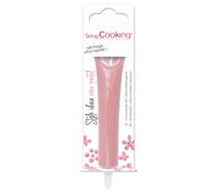 ScrapCooking - Stylo Choco Rose Pastel - Crayon Alimentaire Pâtisserie 25 g - Stylo Décoratif Comestible - Écrire & Dessiner sur Desserts, Gâteaux & Biscuits Anniversaire Pâques - 6806