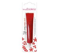 ScrapCooking - Stylo Icing Rouge Irisé Nacré - Stylo de Glaçage Alimentaire Pâtisserie 26 g - Crayon Encre Comestible - Écrire & Dessiner sur Desserts, Gâteaux & Biscuits - Anniversaire Noël - 7068