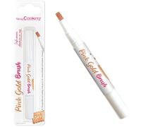 ScrapCooking - Stylo Pinceau Alimentaire Or Rose - Feutre Pink Gold Brush pour Pâtisseries, Gâteaux, Desserts, Macarons, Déco Assiettes - Encre Comestible Colorant Décoration - 7105