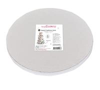 ScrapCooking Support à gâteau rond épais – 30 cm – Argent – Rigide (Fabriqué en France)