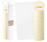 ScrapCooking - Tapis Bûche Silicone « Matelassé » - Moule Bûche de Noël 3D en Relief - 28,3 x 18 cm - Qualité Professionnelle - Pâtisserie, Dessert, Gâteau Original - Avec Recette - Blanc - 2974