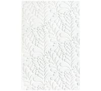 ScrapCooking - Tapis Bûche Silicone « Ondine » - Moule Bûche de Noël 3D en Relief - 28,3 x 18 cm - Qualité Professionnelle - Pâtisserie, Dessert, Gâteau Original - Avec Recette - Blanc - 2975