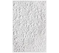 ScrapCooking - Tapis Bûche Silicone « Sweet Xmas » - Moule Bûche de Noël 3D en Relief - 28,3 x 18 cm - Qualité Professionnelle - Pâtisserie, Dessert, Gâteau Original - Avec Recette - Blanc - 1976