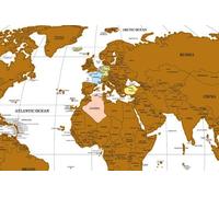 Scrape off World Map 36" - Carte à gratter - Carte à gratter version anglaise + 1 poster Ü de taille 61x91,5cm