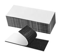 Scratch Autocollant Double Face (15 pièces), Bande Scratch Adhésive Noir, Pour Mur, Sol, Métal, Plastique, Ménage, Bricolage, Puissant Réutilisable 3 * 10cm, Carré noir