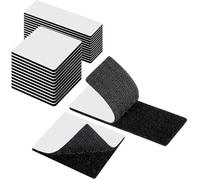 Scratch Autocollant Double Face,24 Paires Bande Scratch Adhésif Autocollant,Adhésives puissant Hook Loop Rubans pour Ménage