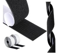 Scratch Autocollant Double Face,5m Bande Scratch Adhésif Bande Agrippantes Adhésives Autocollant,5cm Adhésives puissant Hook Noir