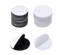 Scratch Autocollant Rond 30mm, 120 pièce Scratch Adhésif Rond Autocollant Adhésif Ronds Crochet et Boucle Adhésifs pour papier plastique verre cuir métal vêtements (60 paires, 30mm)
