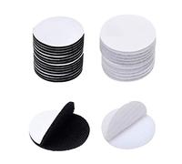 Scratch Autocollant Rond 30mm, 60 pièce Scratch Adhésif Rond Autocollant Adhésif Ronds Crochet et Boucle Adhésifs pour papier plastique verre cuir métal vêtements (30 paires, 30mm)