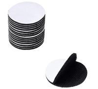 Scratch Autocollant Rond 30mm, 60 pièce Scratch Adhésif Rond Autocollant Adhésif Ronds Crochet et Boucle Adhésifs pour papier plastique verre cuir métal vêtements (30 paires, 30mm)