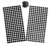saizone Scratch Autocollant Rond,Scratch Adhésif,Scratch Autocollant,Autocollant Double Face,Pastilles Autocollantes,200 Paires 400 Capsules 10mm Cercles avec Crochets et Boucles Auto-adhésifs (Noir)