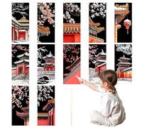 Scratch Bookmark Craft, Kit de signets Scratch, DOVILE PARTY Scratch Off Paper Set de 12, Les signets que les kits pour les étudiants pour font une faveur pour les activités en classe