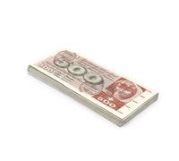 Scratch Cash 100 x 500 Francs Suisses Cinquième Série Argent pour Jouer (taille Réelle)
