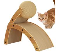 Scratch de chat en bois - planche à gratter robuste avec boule de jouet, carton ondulé pour le soin des griffes de chat | Meubles de rayures de chat durables pour zones détendues, cliniques