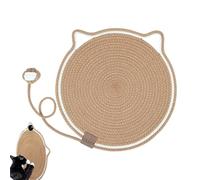 Scratch de chat horizontal - Tapis rond avec jouet interactif, tissu résistant à l'usure | Protecteur de lit et de meubles pour chat pour mur, canapé, tapis, canapés, encourage un comp