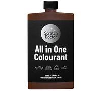 Scratch Doctor Colorant pour cuir tout en un pour réparer les canapés, sièges de voiture, chaussures (marron moyen, 100 ml)