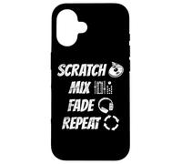 Scratch Mix Fade Repeat Coque pour iPhone 16