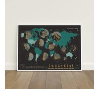 Scratch off wine map - World (70 x 50 cm), en anglais | 1020 Dégustations