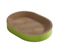 Scratch Pad - 17.72x11.42x3,54 Pouces Nest Bol pour Le Jeu en Salle, Protecteur de Meubles avec grincement de la Griffe, Chat Chatte pour Appartement au Balcon à la Chambre, Papier ondulé, Vert