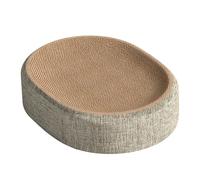 Scratch Pad - Sisal Scratching Lounge Lit | Protecteurs de meubles résistants à l'usure fournitures pour animaux, caractérisé par un design ovale avec soin