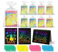 Scratch Paper Art, 16 Pack Carte à Gratter Arc en Ciel, Papier a Gratter