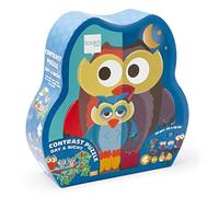Scratch - Puzzle 2 Faces - Puzzle pour Enfants 4 Ans - Puzzle 39 pièces - Hibou Jour/Nuit 63x40cm, en Boîte Forme 23,5x23,5x6,5cm