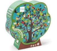 Scratch Puzzle Contour – Arbre Oiseaux – 58 pièces – Multicolore
