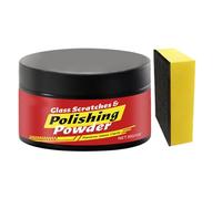 Scratch Remover For Vehicles - 30g Window Cracks Care Powder With Sponge | Auto Cars Windshield Mirrors Detailing Maintenance Restoration Exterior Protection, Glass Fix Resin Clear Vision Set