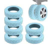 Scratch Resistant Suitcase Wheel Covers, Protective Cover for Wheels, Weatherproof Suitcase Wheel Protectors, Protective Travel Luggage Accessories 1.97-2.56" for Suitcase (Pink, Blue, Black, Gray),