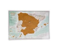 Scratch the World® Carte Espagne et Portugal à gratter - 59 x 42 cm
