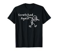 Scratched Again Funny Sad Stickman Pool Player T-Shirt