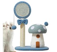 Scratcher de chat de champignons, tour d'escalade de chats aux champignons - Post de suivi interactif d'arbre à chat en jouet, pictes à gratter de champignons en panneau de sisal stable pour