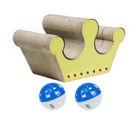 Scratcher pour Chat - Tapis Scratchers, Salon en Carton Ondulé | Tapis en Carton Antidérapant pour Possession de Griffe, Jouet de Chat avec Jeu de Balle, Lit Compact pour Maison Salon Coin Intérieur