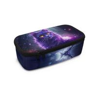 SCRAWLGOD Grande trousse à crayons pour filles - Grande trousse à crayons pour enfants, Galaxy Cat, Taille unique, Trousse de maquillage