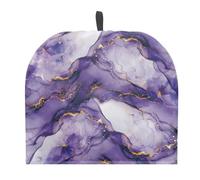 SCRAWLGOD Housse de protection isolante pour théière, bouilloire à thé - Motif marbre violet - Garde au chaud - Décoration d'intérieur - Cadeau pour maman, épouse, amis