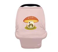 SCRAWLGOD Housse de siège de voiture pour bébé - Motif champignon - Grenouille - Pour siège auto - Pour allaiter - Multi-usage - Extensible