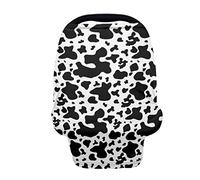 SCRAWLGOD Housse de siège de voiture pour bébé - Motif vache - Multi-usage - Pour bébé - Pour fille et garçon