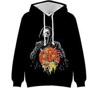 Scream 7 Ghostface Sweat à capuche Halloween Horreur Movie Hiver Mode Unisexe Décontracté Manches longues Streetwear Sweatshirts Top, Style-8, XS