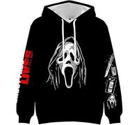 Scream 7 Ghostface Sweat à capuche Halloween Horreur Movie Hiver Mode Unisexe Décontracté Manches longues Streetwear Sweatshirts Top, Style-2, 4XL