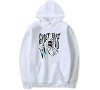 Scream 7 Ghostface Sweat à capuche Horreur Movie Hiver Mode Unisexe Décontracté Manches longues Streetwear Sweatshirts Top, blanc, XS