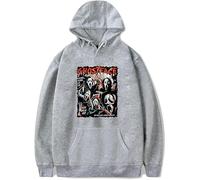 Scream 7 Ghostface Sweat à capuche Horreur Movie Hiver Mode Unisexe Décontracté Streetwear Sweatshirts Cosplay Top, gris, XXS