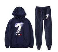 Scream 7 Movie Ghostface Horror Sweat à capuche unisexe effrayant Ensemble sweat et pantalon Slasher Halloween, bleu marine, XL