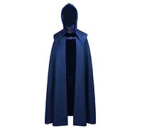 Scream Costume unisexe à capuche pour homme et femme Cape en satin pour adulte Cape médiévale Cape d'Halloween avec capuche Cape noire